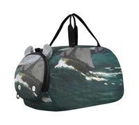 Sac de voyage imprimé Albert Bierstadt Yosemite - Sac de voyage pour filles - Sac de voyage pour enfants - Sac de sport pour garçons, Claude Monet imprimé vagues de l'océan, Classique