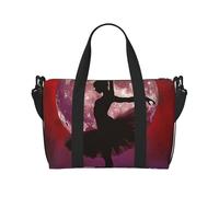 Sac de voyage imprimé ballerine pour homme et femme, grand sac de sport résistant à l'eau, sac fourre-tout de week-end avec bandoulière, Noir , Taille unique, Sac de voyage