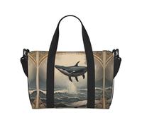 Sac de Voyage imprimé Dauphin Volant dans Les airs avec bandoulière réglable adapté pour Les Voyages et Le Sport