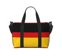 Sac de voyage imprimé drapeau allemand, sac de sport, sac à bandoulière pour la nuit, sac de week-end pour homme et femme, noir, One Size