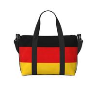 Sac de voyage imprimé drapeau allemand, sac de sport, sac de nuit, sac de week-end pour homme et femme, noir, One Size