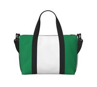 Sac de voyage imprimé drapeau du Nigéria, sac de sport, sac de nuit, sac de week-end pour homme et femme, noir, One Size