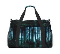 Sac de voyage imprimé fantôme caché derrière les arbres, idéal pour les voyages longue distance et une utilisation quotidienne, Noir , Taille unique