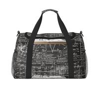 Sac de voyage imprimé fleurs tropicales, grande capacité, bagage à main, sac de w nd, sac de w nd pour femme et homme, École de mathématiques, One Size, Sac de voyage