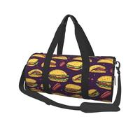 Sac de voyage imprimé hamburger jambon, sac de sport pour homme et femme, sac de voyage pour week-end, articles personnels