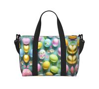 Sac de voyage imprimé Happy Easter Holiday - Sac de sport pour entraînement de nuit - Sac de week-end pour homme et femme, noir, One Size