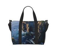 Sac de voyage imprimé Killer Whales Swim Along pour homme et femme, sac fourre-tout imperméable avec bandoulière, Irlande Outdoors County Clare the Cliffs, Taille unique, Sac de voyage