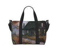 Sac de voyage imprimé Killer Whales Swim Along pour homme et femme, sac fourre-tout imperméable avec bandoulière, Chasse au cerf à la maison de vacances, Taille unique, Sac de voyage