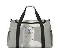 Sac de voyage imprimé lama pour homme et femme, sac de voyage pour le sport, l'extérieur, la gym et la pêche, Noir , Taille unique, Sac de voyage