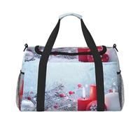 Sac de voyage imprimé Merry Christmas idéal pour les voyages longue distance et un usage quotidien, Noir , Taille unique
