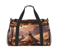 Sac de voyage imprimé sur le thème de la tribu exotique pour homme et femme, sac de voyage pliable et sac fourre-tout spacieux pour le rangement d'articles de toilette, bagages, articles personnels