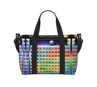 Sac de voyage imprimé tableau périodique des éléments, sac de sport, sac de nuit, sac de week-end pour homme et femme, noir, taille unique, Noir , Taille unique