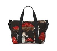 Sac de voyage imprimé tête de mort pour homme et femme, sac fourre-tout imperméable avec bandoulière, Champignons rouges 1, Taille unique, Sac de voyage