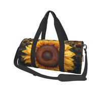 Sac de voyage imprimé tournesol avec poche et sangle réglable, grand sac de sport, sac de yoga tendance pour homme et femme, noir, taille unique, tendance, noir, taille unique, mode, Noir , Taille