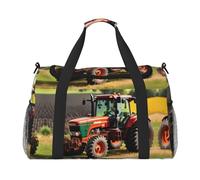 Sac de voyage imprimé tracteurs agricoles - Sac de week-end - Sac à main d'entraînement - Sac de yoga - Sac de sport pour articles personnels, Noir , Taille unique