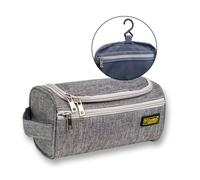 Sac de voyage Intirilife en GRIS - Trousse de toilette avec fermetures éclair, nombreuses possibilités de rangement et poignée de transport Sac de voyage adapté aux voyages, aux vacances, etc.