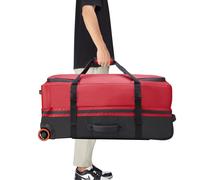 Jeep JS005A 82 Sac de voyage à roulettes rouge, polyester ripstop, unisexe