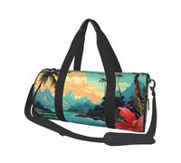 Sac de voyage léger à transporter pour le week-end, sac de nuit alpagas amoureux dans les montagnes, sac à dos de sport, sac à dos de gym avec sangle réglable, sac d'hôpital, sac à bagages pliable