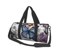 Sac de voyage léger à transporter pour le week-end, sac de nuit, beau sac à dos de sport, sac à dos de sport avec sangle réglable, sac d'hôpital, sac à bagages pliable pour homme et femme, Papillons