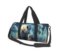 Sac de voyage léger à transporter pour le week-end, sac de nuit, caniches, chiens, sac à dos de sport avec sangle réglable, sac d'hôpital, sac à bagages pliable pour homme et femme, Ours polaire