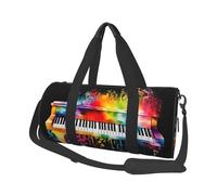 Sac de voyage léger à transporter pour le week-end, sac de nuit coloré, clavier piano, note de musique, sac à dos de sport, sac à dos de sport avec sangle réglable, sac d'hôpital, sac à bagages