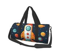 Sac de voyage léger à transporter pour le week-end, sac de nuit, écureuil, sac de sport, sac à dos de gym avec sangle réglable, sac d'hôpital, sac à bagages pliable pour homme et femme, Rocket Clipart
