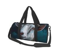 Sac de voyage léger à transporter pour le week-end, sac de nuit Hello Glasses Flamingo Sports Tote Sac à dos de gym avec sangle réglable Sac à dos d'hôpital pliable pour homme et femme, chèvre