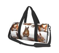 Sac de voyage léger à transporter pour le week-end, sac de nuit Hello Glasses Flamingo Sports Tote Sac à dos de gym avec sangle réglable Sac à dos d'hôpital pliable pour homme et femme, Écureuils