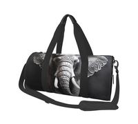 Sac de voyage léger à transporter pour le week-end, sac de nuit Hello Glasses Flamingo Sports Tote Sac à dos de gym avec sangle réglable Sac à dos d'hôpital pliable pour homme et femme, Éléphant gris