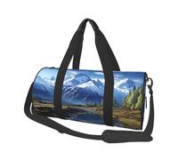 Sac de voyage léger à transporter pour le week-end, sac de nuit, pingouin, montagne, neige, sport, sac à dos avec sangle réglable, sac d'hôpital, sac à bagages pliable pour homme et femme, Montagnes