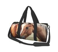 Sac de voyage léger à transporter pour le week-end, sac de nuit, sac à dos de sport avec sangle réglable, sac à dos pliable pour homme et femme, Adorable cheval, Taille unique