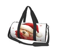 Sac de voyage léger à transporter pour le week-end, sac de nuit, sac à dos de sport avec sangle réglable, sac à dos pliable pour homme et femme, Chapeau de Père Noël et joyeux Noël, Taille unique