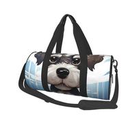 Sac de voyage léger à transporter pour le week-end, sac de nuit, sac à dos de sport avec sangle réglable, sac à dos pliable pour homme et femme, Adorable schnauzer, Taille unique