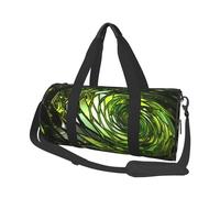 Sac de voyage léger à transporter pour le week-end, sac de nuit, sac à dos de sport avec sangle réglable, sac à dos pliable pour homme et femme, Serpent vert abstrait, Taille unique