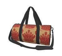 Sac de voyage léger à transporter pour le week-end, sac de nuit, sac à dos de sport, sac à dos de sport avec sangle réglable, sac d'hôpital, sac à bagages pliable pour homme et femme, Couronne rouge