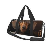 Sac de voyage léger à transporter pour le week-end, sac de nuit, sac à dos de sport, sac à dos de sport avec sangle réglable, sac d'hôpital, sac à bagages pliable pour homme et femme, Livre teckel