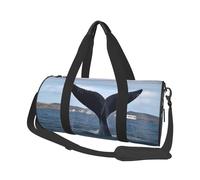 Sac de voyage léger à transporter pour le week-end, sac de nuit, sac à dos de sport, sac à dos de sport avec sangle réglable, sac d'hôpital, sac à bagages pliable pour homme et femme, Queue de baleine