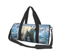 Sac de voyage léger à transporter pour le week-end, sac de nuit, sac à dos de sport, sac à dos de sport avec sangle réglable, sac d'hôpital, sac à bagages pliable pour homme et femme, Ours polaire Ice