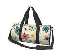 Sac de voyage léger à transporter pour le week-end, sac de nuit, sac à dos de sport, sac à dos de sport avec sangle réglable, sac d'hôpital, sac à bagages pliable pour homme et femme, Motif rétro