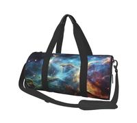 Sac de voyage léger à transporter pour le week-end, sac de nuit West Desert Cactus Sports Tote Sac à dos de gym avec sangle réglable Sac à dos d'hôpital pliable pour homme et femme, Univers Galaxy