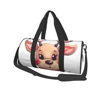 Sac de voyage léger à transporter pour le week-end, sac de nuit West Desert Cactus Sports Tote Sac à dos de gym avec sangle réglable Sac à dos d'hôpital pliable pour homme et femme, Joli renne de Noël