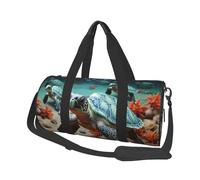 Sac de voyage léger à transporter pour le week-end, sac de nuit West Desert Cactus Sports Tote Sac à dos de gym avec sangle réglable Sac à dos d'hôpital pliable pour homme et femme, Tortue étoile de