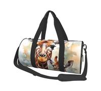 Sac de voyage léger à transporter pour le week-end, sac de nuit West Desert Cactus Sports Tote Sac à dos de gym avec sangle réglable Sac à dos d'hôpital pliable pour homme et femme, Aquarelle Cerf