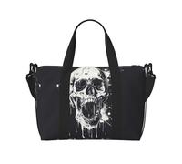 Sac de voyage léger avec imprimé crâne fantôme horreur pour femme, sac à main léger, sac pour articles personnels, Noir , Taille unique