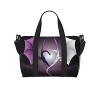 Sac de voyage léger avec sangle réglable pour w nd, gym, voyage, usage quotidien, Dragons violets et écrits, One Size, Classique