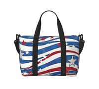 Sac de voyage léger et imperméable avec imprimé tournesol sur le thème des plantes pour hommes, femmes et adolescents, Patriotic Stars Strips Independence Day, Taille unique, Sac de voyage