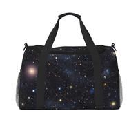 Sac de voyage léger et imperméable - Sac fourre-tout pliable - Sac de nuit - Constellation - Amas d'étoiles - Sac de sport pour homme et femme, noir, One Size