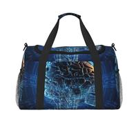 Sac de voyage léger et imperméable - Sac fourre-tout pliable - Sac de w nd - Intelligence artificielle - Sac de sport pour homme et femme - Noir - Taille unique, Noir , Taille unique