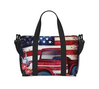 Sac de voyage léger et résistant à l'eau avec imprimé dentelle pour hommes, femmes et adolescents, Drapeau patriotique américain du 4 juillet, Taille unique, Sac de voyage