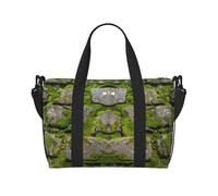 Sac de voyage léger et résistant à l'eau avec imprimé journal HD, sac de gym et de voyage pour hommes, femmes et adolescents, Pierre de mousse, Taille unique, Sac de voyage